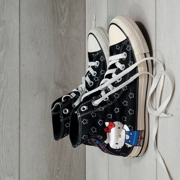 Converse All Star X Hello Kitty Women High Top Chunky Sneakers shoes sz 8 - Picture 2 of 11
